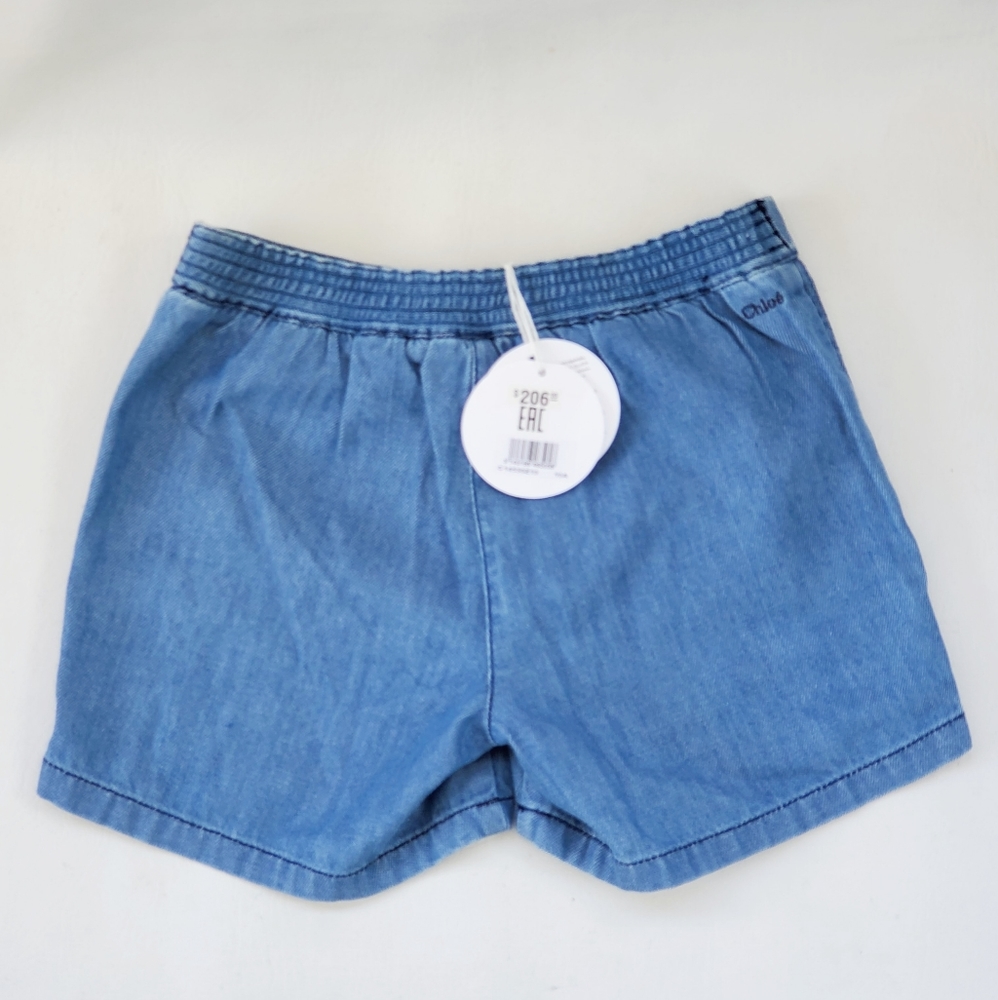 Chloe Kids Pinafore Denim Shorts Size 10 B - Picture 2 of 10